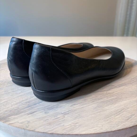 SAS Black Leather Ballet Scenic Flats Comfort Shoes Made in USA Women’s Size 8 - Picture 6 of 11